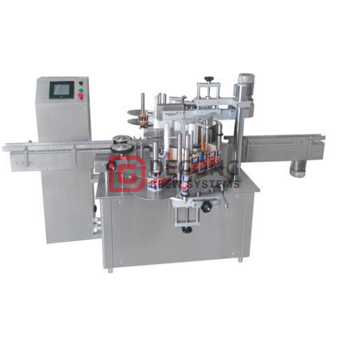Automated sticker labelling machine for round glass bottle / PET bottle 