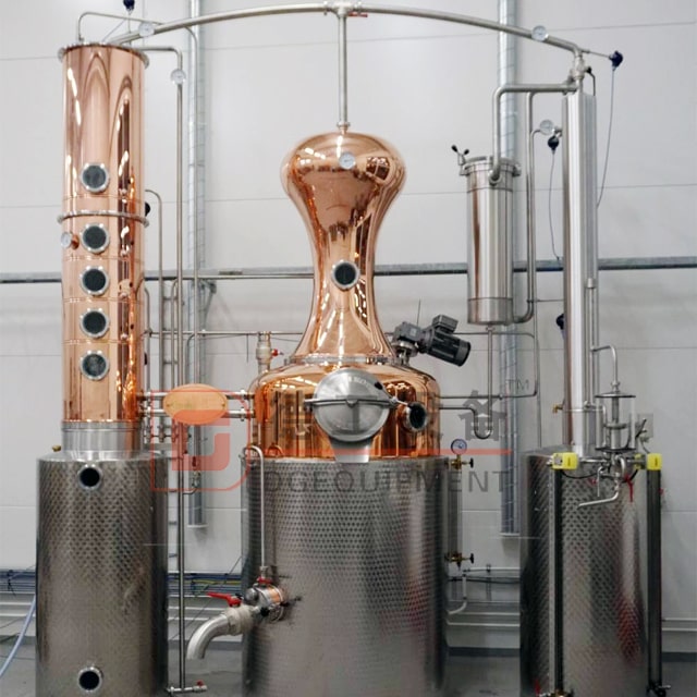 Working Volumn 500L Gin Distilling Equipment Copper Onion Column Near